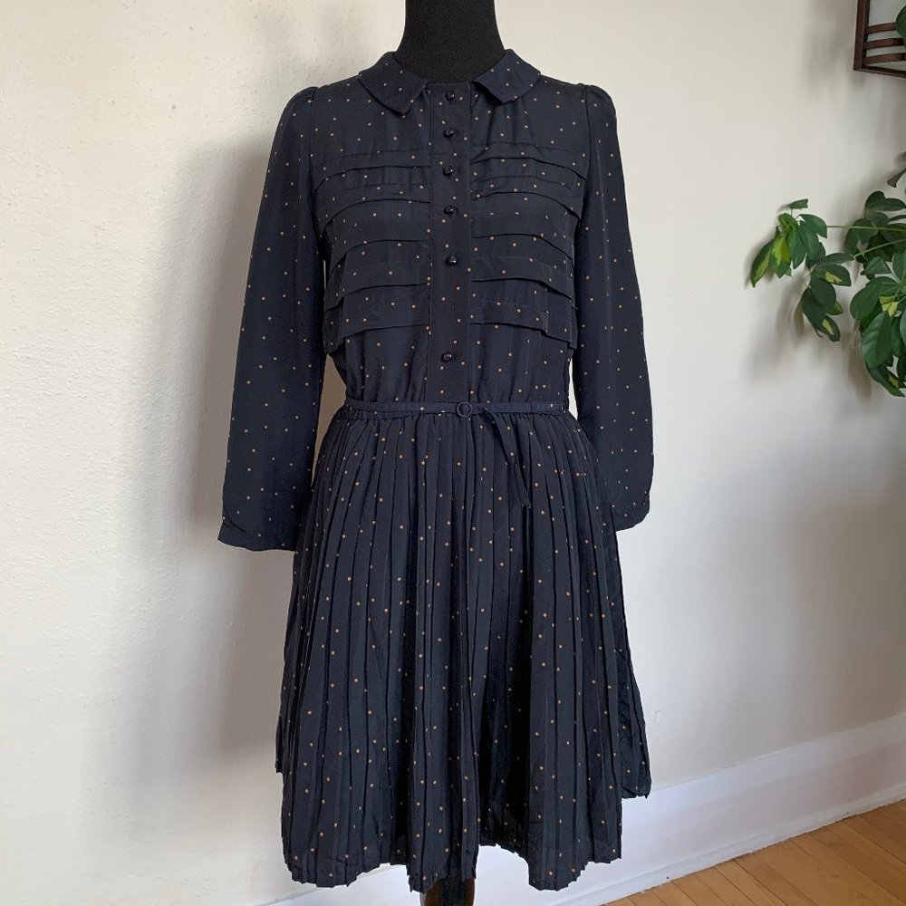 Vintage navy day dress size M